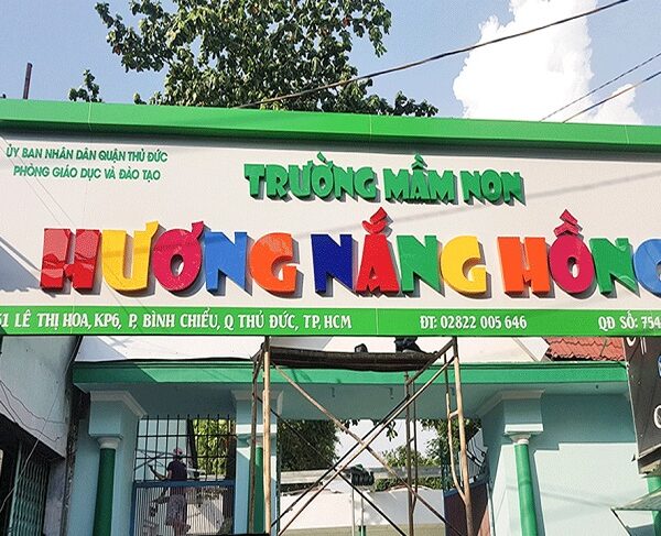 Thi Công lắp đặt Bảng Hiệu Trường Học Đẹp, Ấn Tượng