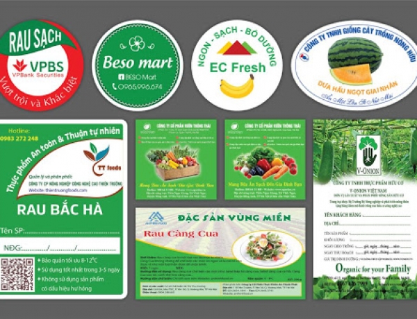 In tem nhãn nông sản sạch, thực phẩm sạch tại tphcm