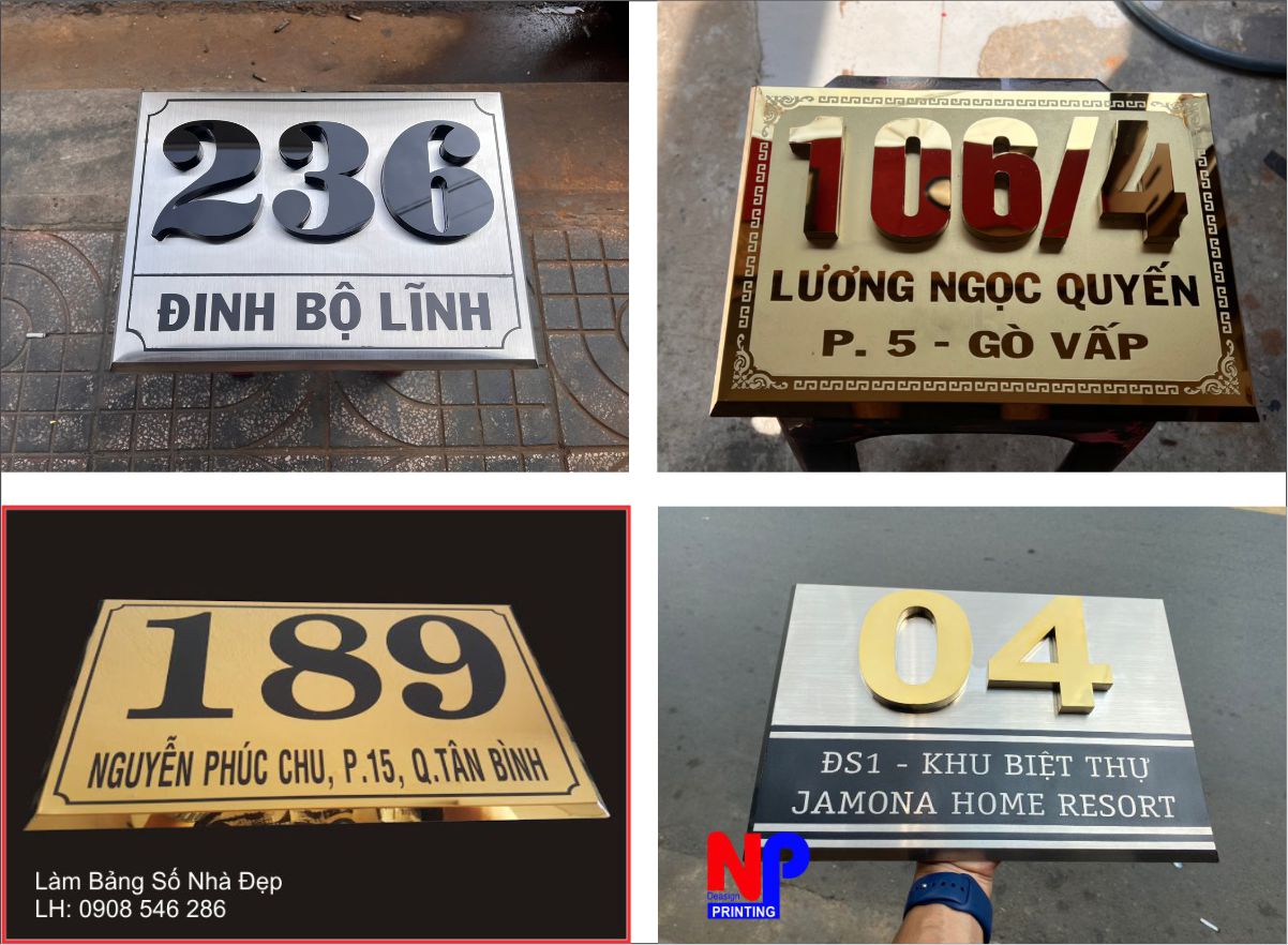 LÀM BIỂN SỐ NHÀ NHIỀU MẪU MÃ ĐỘC ĐÁO ĐẸP TẠI TPHCM